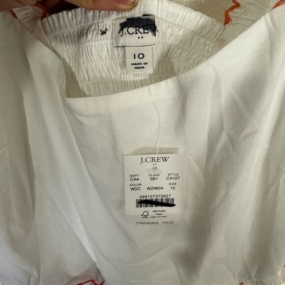 J Crew Scalloped Trim Sleeveless Flowy Midi Dress US Women's 10 New - Picture 5 of 9